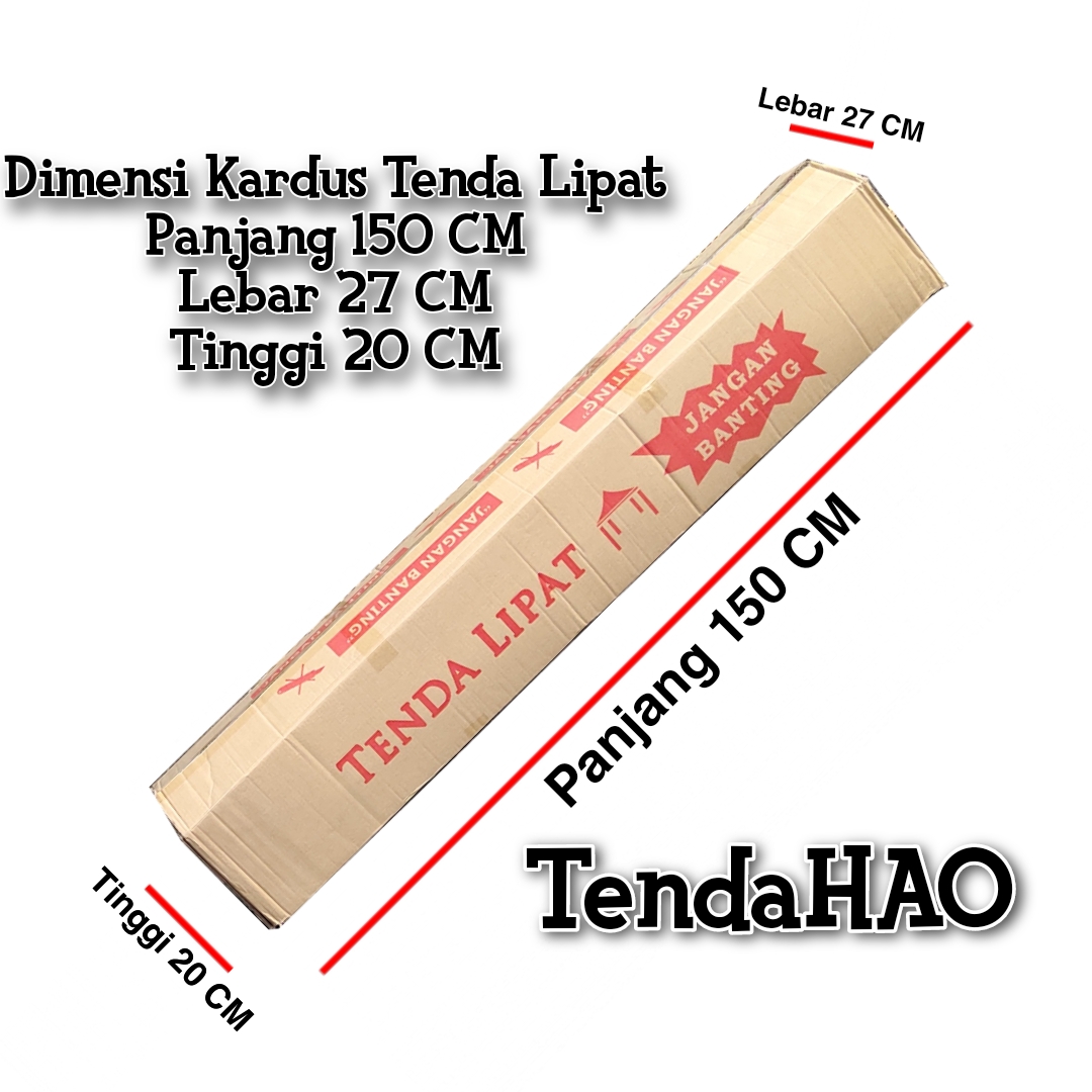 Tenda lipat 2x3 meter besi hitam TendaHAO
